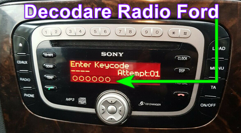 decodari casetofoane ford