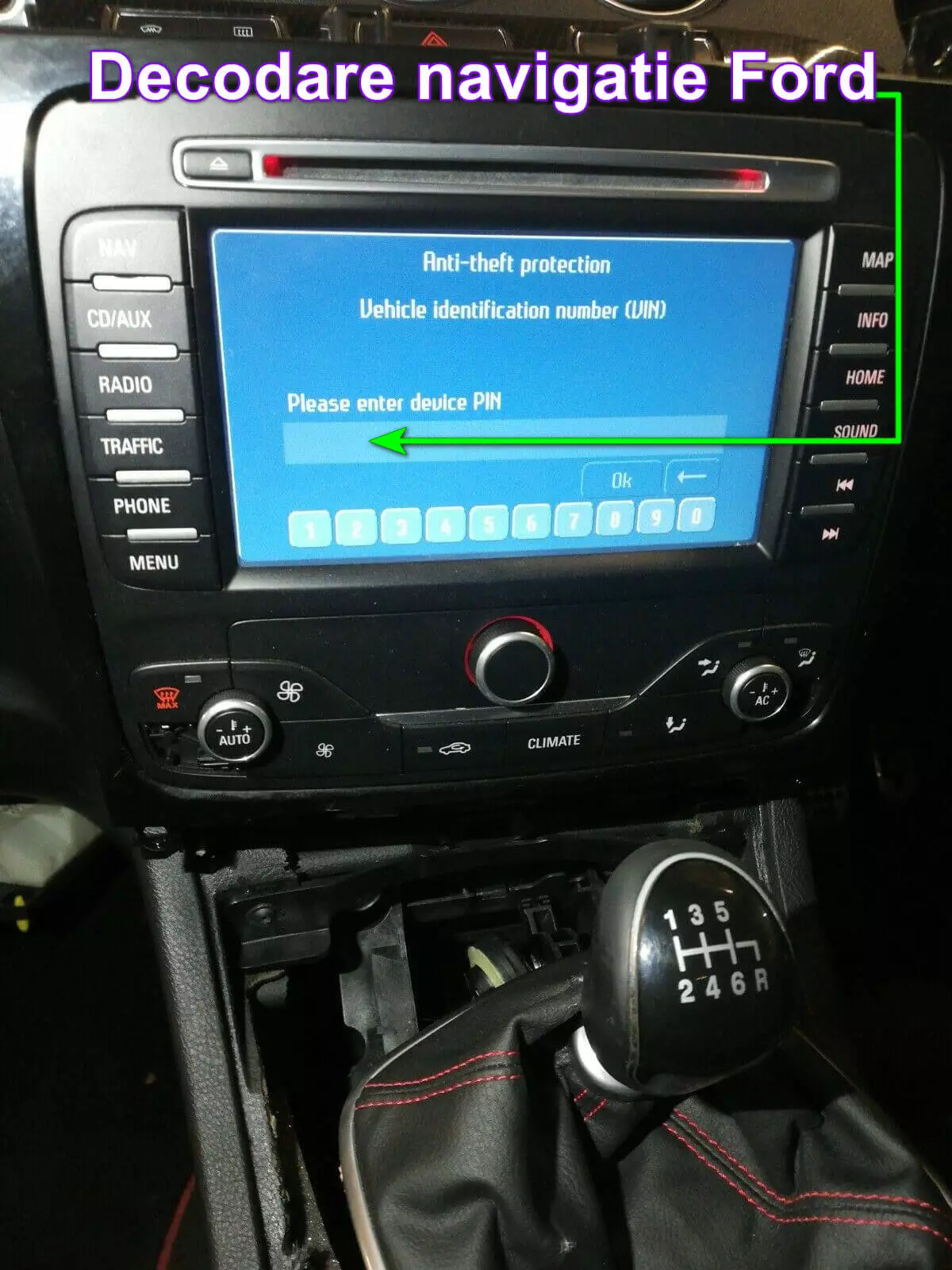 decodare radio navigatie ford